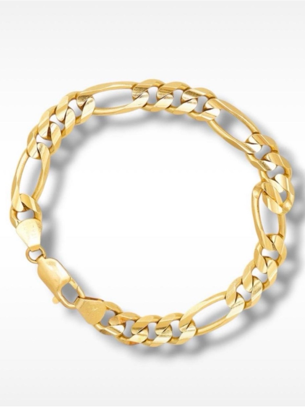 Men's 8" Gold-Toned Fígaro Chain Link
Bracelet with Sturdy Lobster Clasp